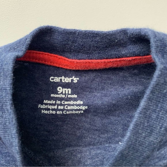 3/$10 CARTERS Baby boy T-shirt 9m - Picture 2 of 3